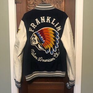 Franklin & Marshall Leather Varsity Jacket L SS16